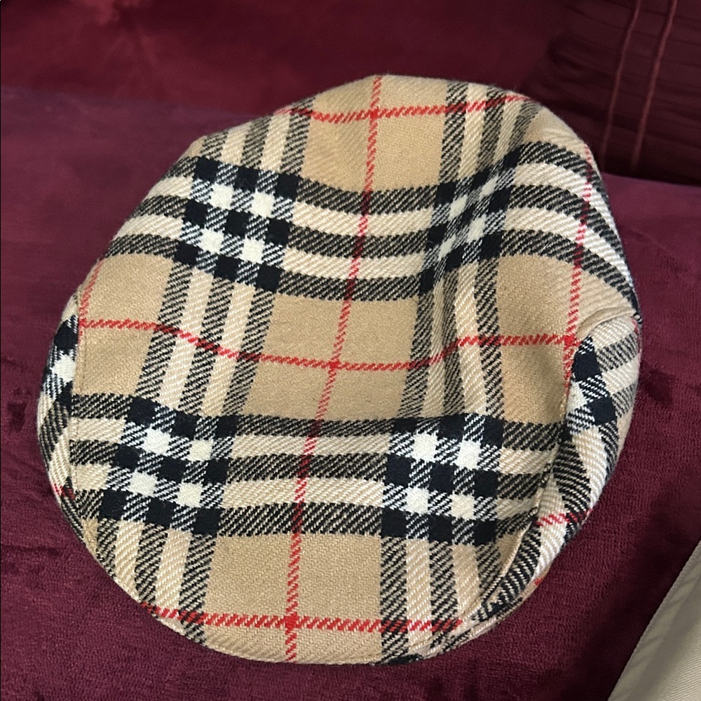 Burberry Beige and Black Plaid Hat